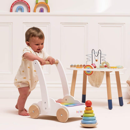 Le Toy Van - Petilou Wooden Educational Rainbow Cloud Walker Toy For Toddlers And Babies | Suitable For A Boy Or Girl 1 Year Old +