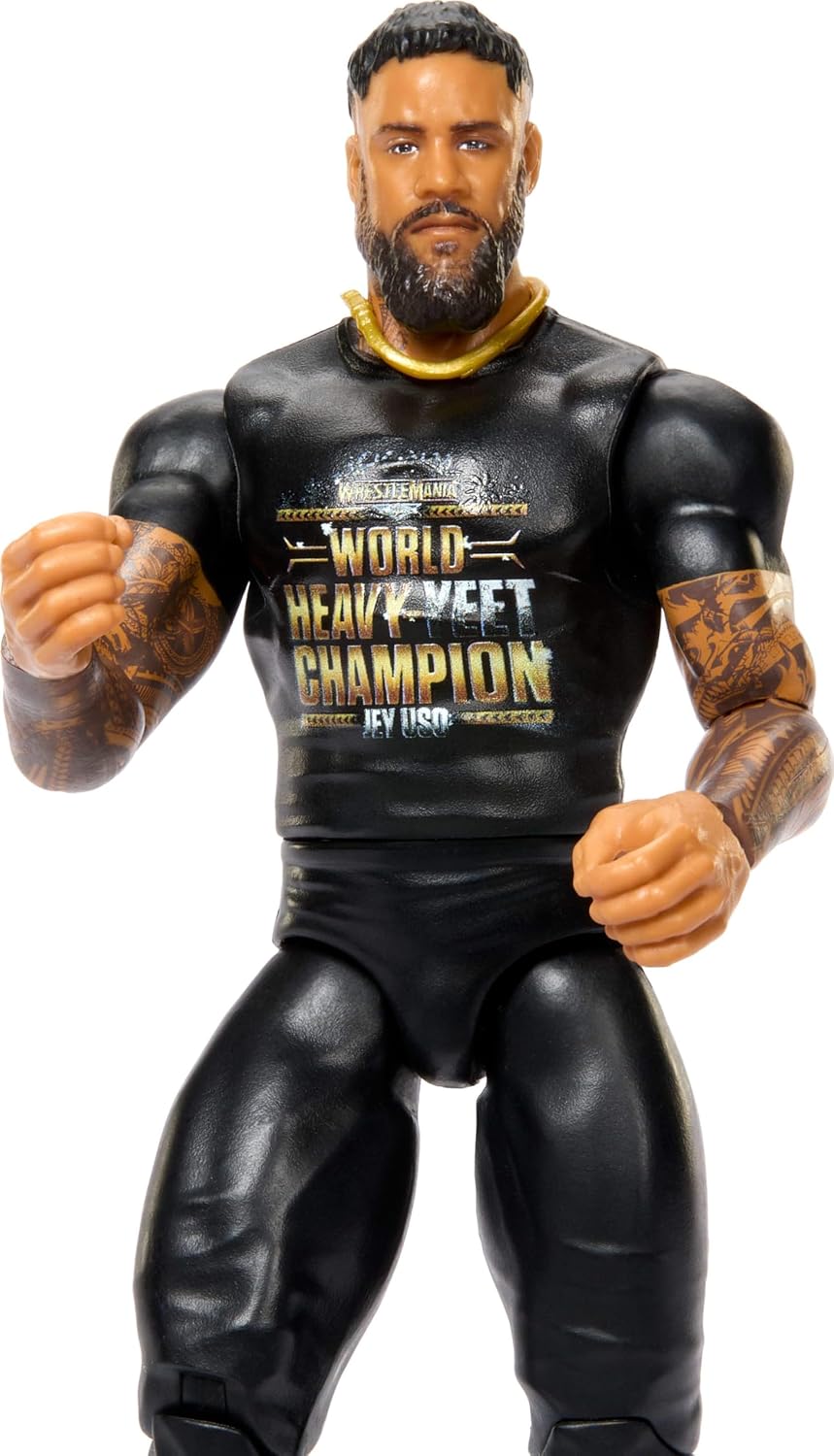 Mattel WWE Jey USO Action Figure, Main Event Series #166, 6-inch Collectible Superstar with 14 Articulation Points & Life-Like Look