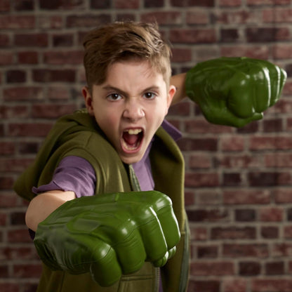Marvel Spider-Man Day Hulk Gamma Smash Fists, Soft Foam Super Hero Role Play Toys for Costume Dress Up, Ages 5+