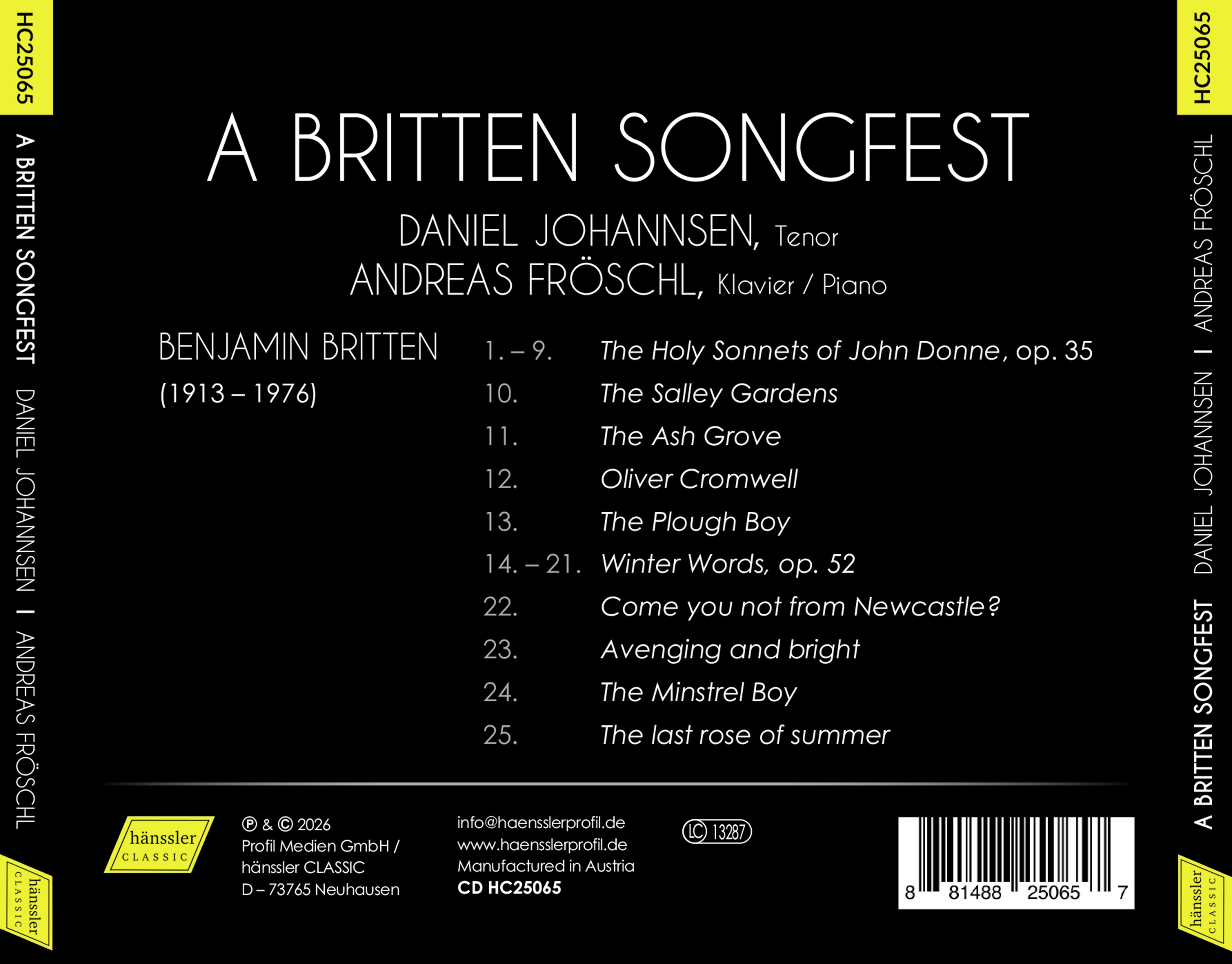 Daniel Johannsen/Andreas Fröschl: A Britten Songfest