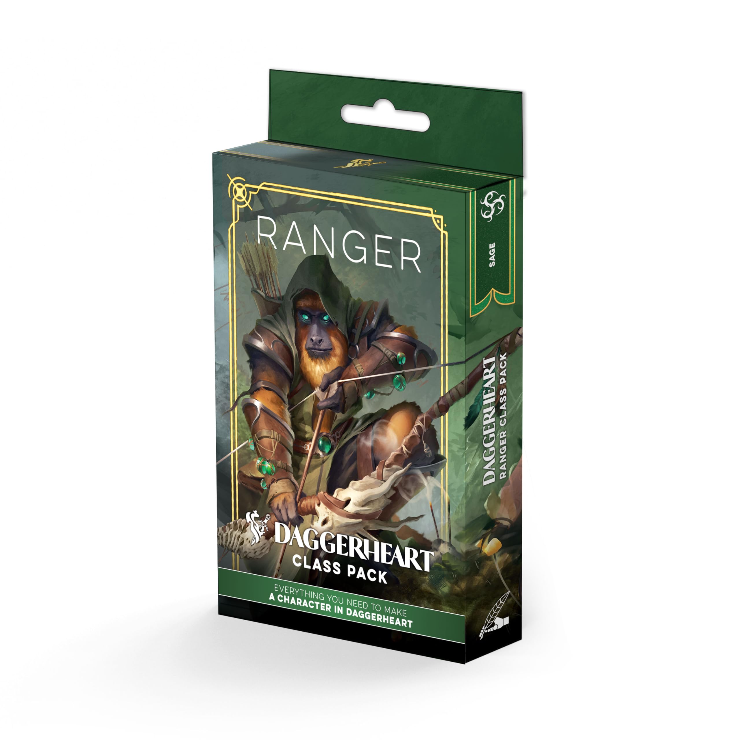 Darrington Press | Daggerheart Class Pack: Ranger | RPG Class Pack, 76-Card Set, Ranger Level 1-10, Bone And Sage Domains, Subclasses And Character Tools | 1+ Players