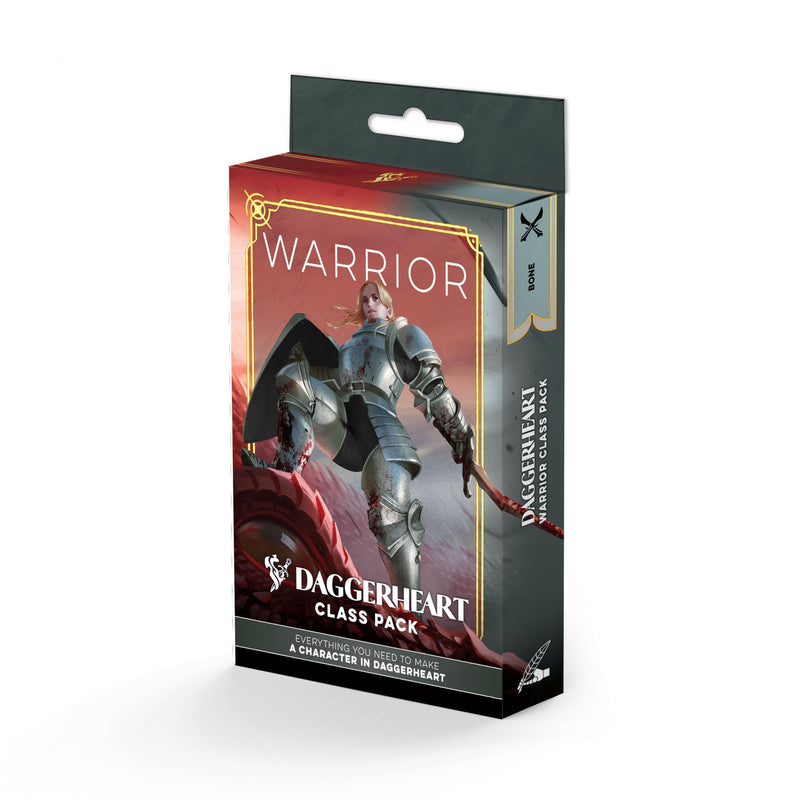 Darrington Press | Daggerheart Class Pack: Warrior | RPG Class Pack, 76-Card Set, Warrior Level 1-10, Blade And Bone Domains, Subclasses And Character Tools | 1+ Players