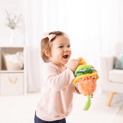 Melissa & Doug Ice Cream Take-Along Clip-On infant toy with sound and vibration - Early development & activity toys - Soft play food baby toys 0 months plus - Baby girl & baby boy toys