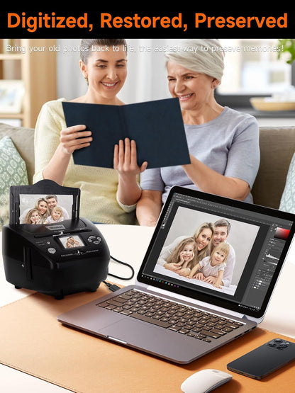 Rollei PDF-S 240 SE - Multi-scanner voor foto's, dia's en negatieven, scanproces in seconden, incl. beeldbewerkingssoftware - zwart