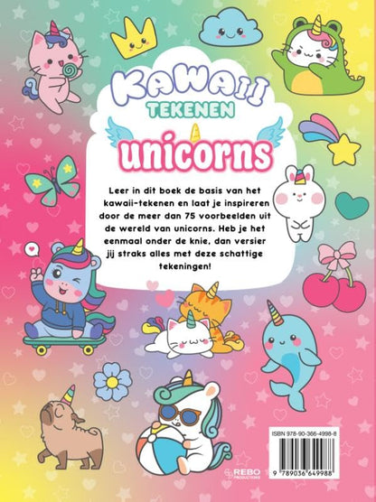 Kawaii Tekenen unicorns & friends