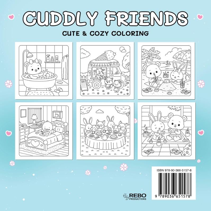 Cuddly friends - Cute & cozy Kleurboek