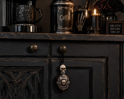 House of Obscura Gothic Hanging Ornament – Resin Dark Fantasy Decoration Collection (Poison Bottle