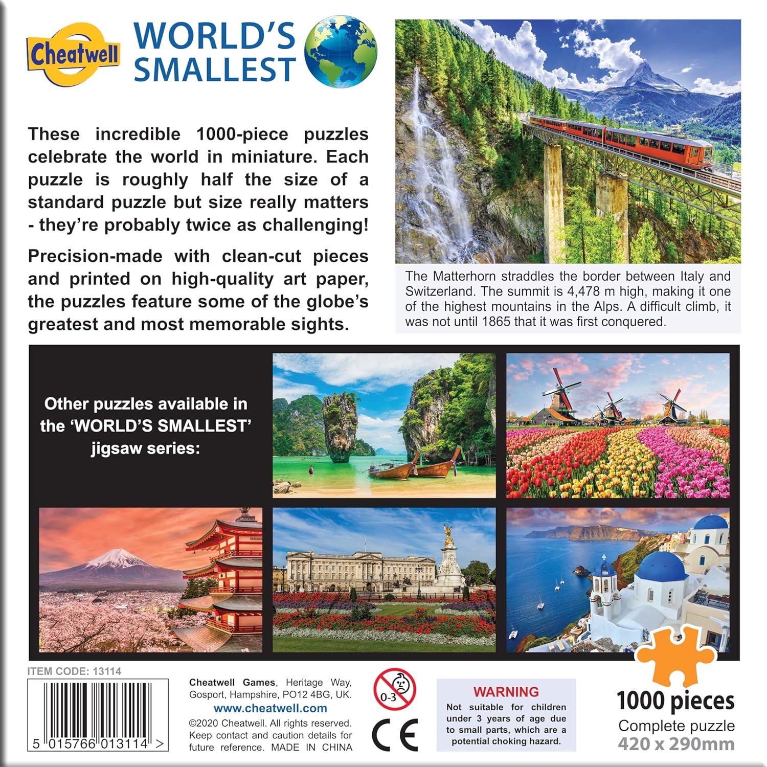 Cheatwell Games World's Smallest 1000 Piece Puzzle