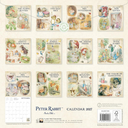 The World of Peter Rabbit Wall Calendar 2027 (Art Calendar
