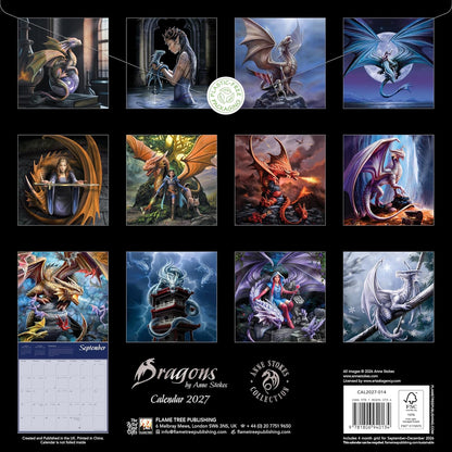 Dragons by Anne Stokes Wall Calendar 2027 (Art Calendar): Original Flame Tree Publishing-Kalender