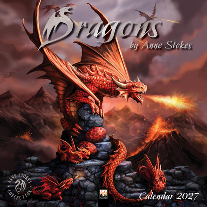 Dragons by Anne Stokes Wall Calendar 2027 (Art Calendar): Original Flame Tree Publishing-Kalender