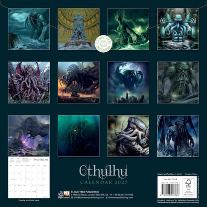 Cthulhu Wall Calendar 2027 (Art Calendar): Original Flame Tree Publishing-Kalender