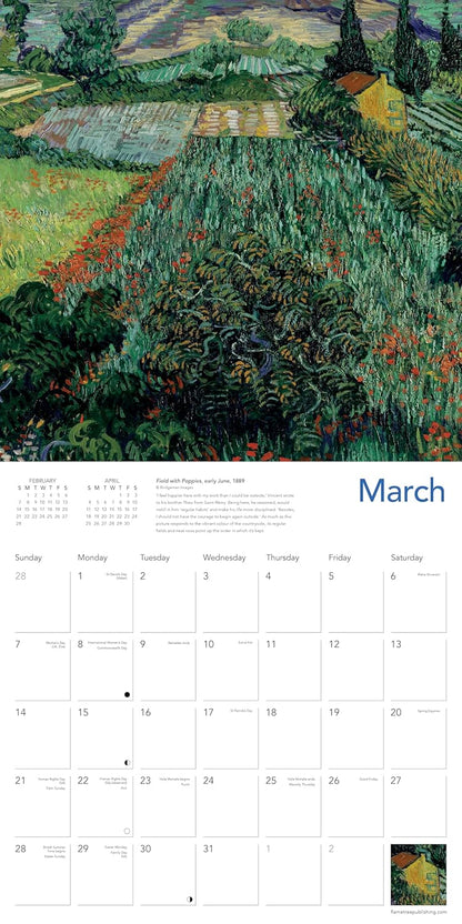 Van Gogh Blooms Wall Calendar 2027 (Art Calendar): Original Flame Tree Publishing-Kalender