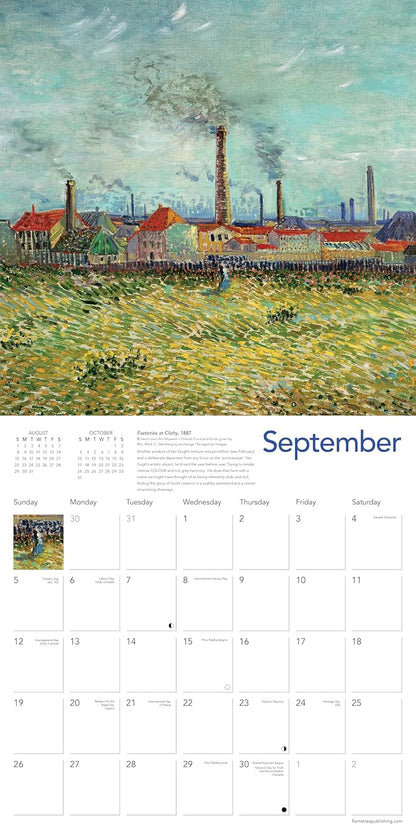 Vincent van Gogh Landscapes Wall Calendar 2027 (Art Calendar