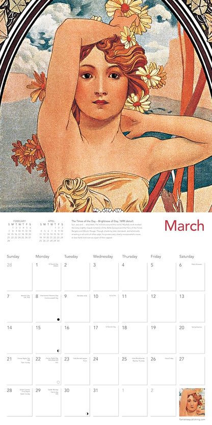 Alphonse Mucha Wall Calendar 2027 (Art Calendar