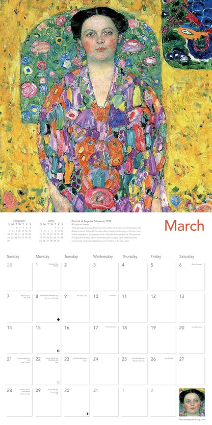 Gustav Klimt Wall Calendar 2027 (Art Calendar): Original Flame Tree Publishing-Kalender