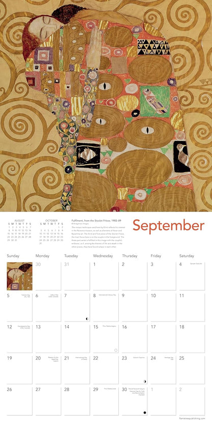Gustav Klimt Wall Calendar 2027 (Art Calendar): Original Flame Tree Publishing-Kalender