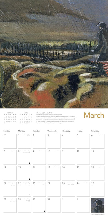 Paul Nash Wall Calendar 2027 (Art Calendar
