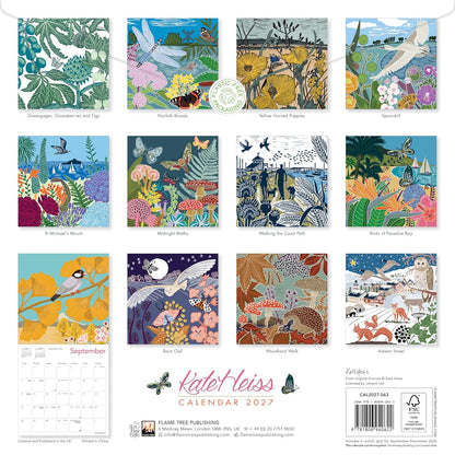 Kate Heiss Wall Calendar 2027 (Art Calendar): Original Flame Tree Publishing-Kalender