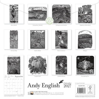 Andy English Wall Calendar 2027 (Art Calendar