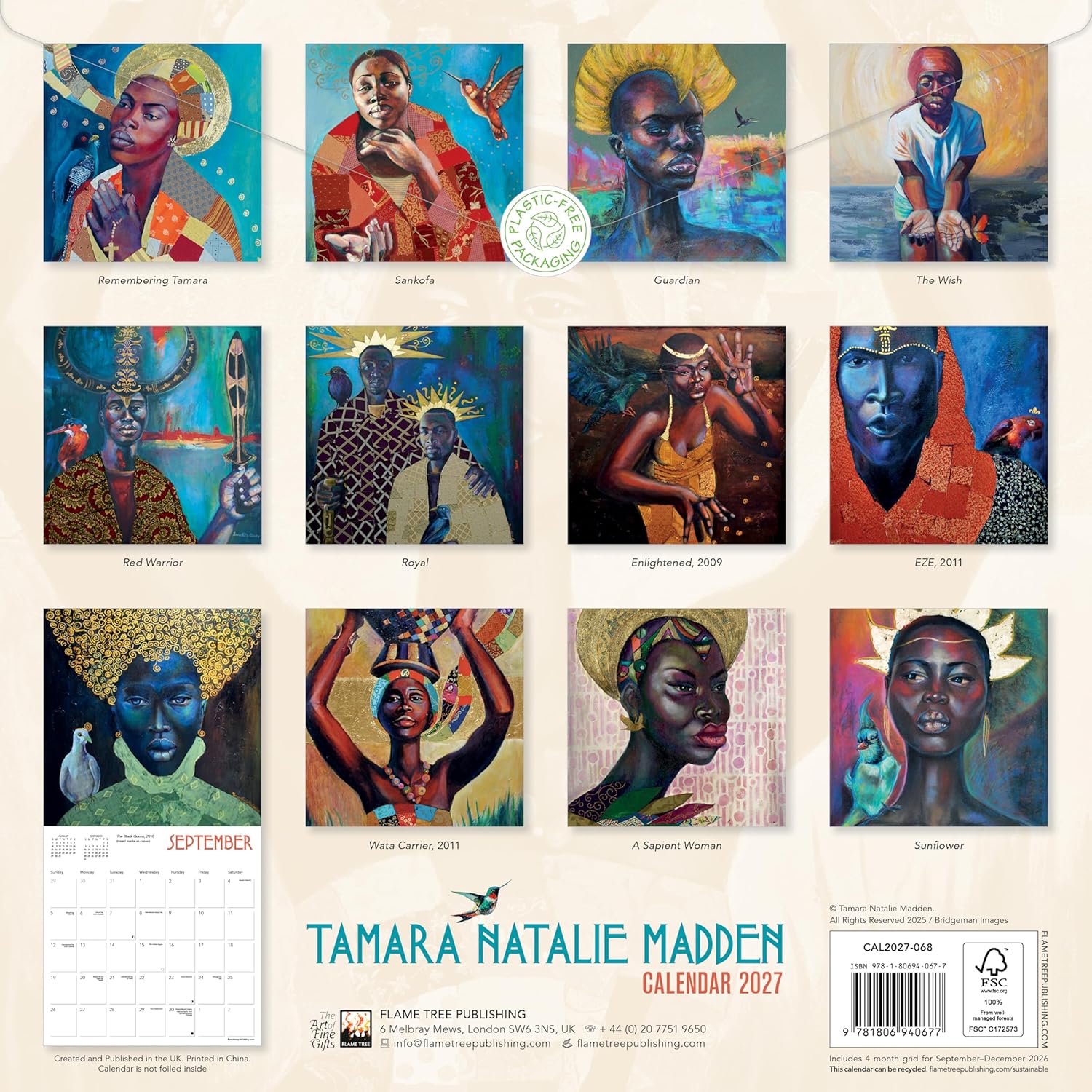 Tamara Natalie Madden Wall Calendar 2027 (Art Calendar