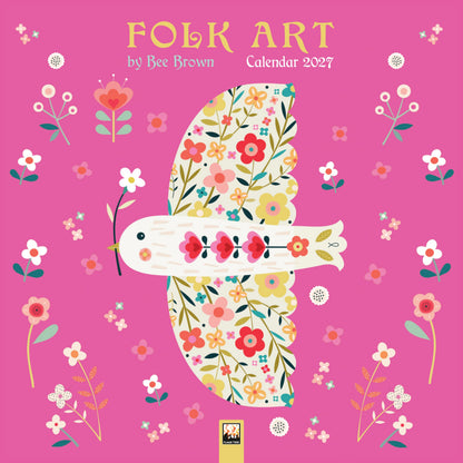 Folk Art by Bee Brown Wall Calendar 2027 (Art Calendar