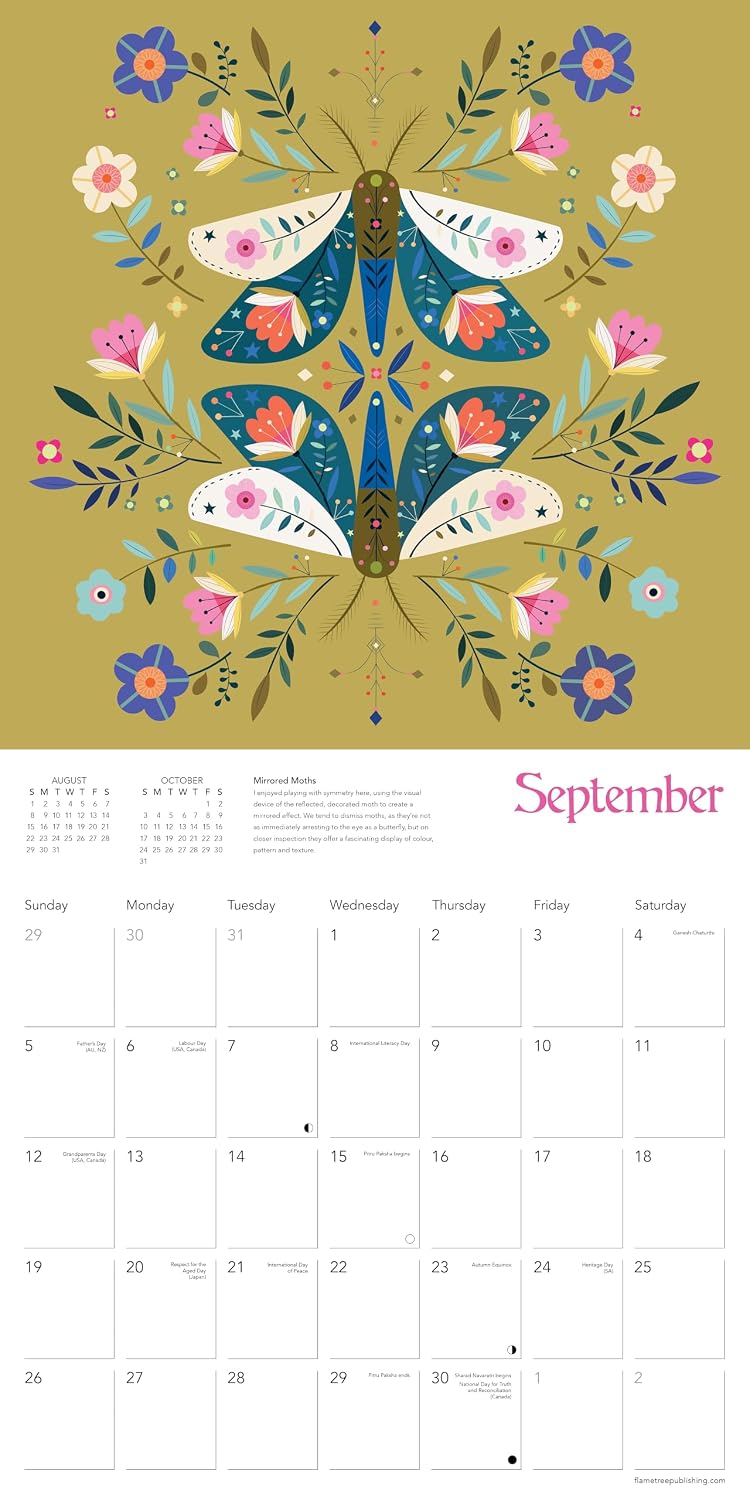 Folk Art by Bee Brown Wall Calendar 2027 (Art Calendar