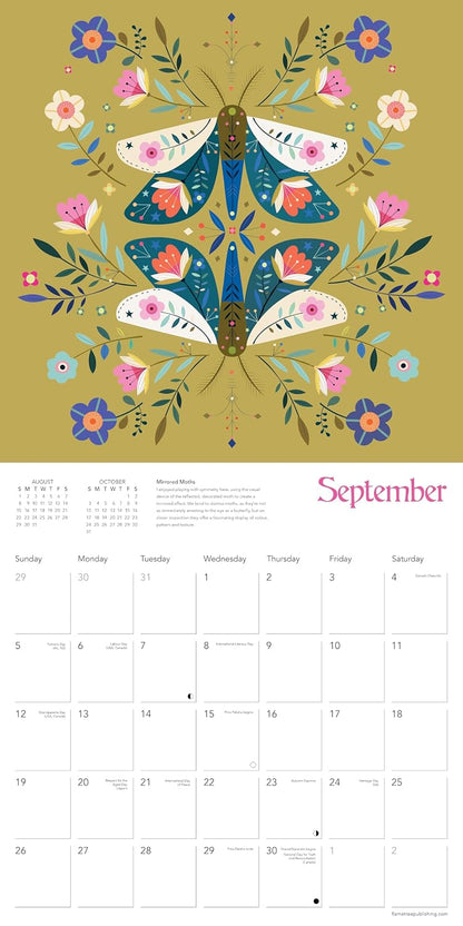 Folk Art by Bee Brown Wall Calendar 2027 (Art Calendar