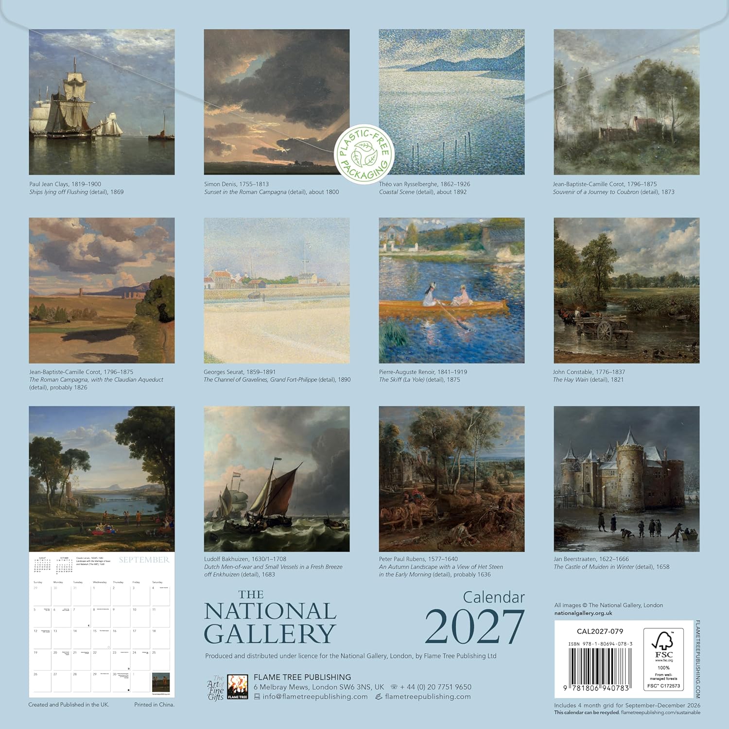 The National Gallery Wall Calendar 2027 (Art Calendar