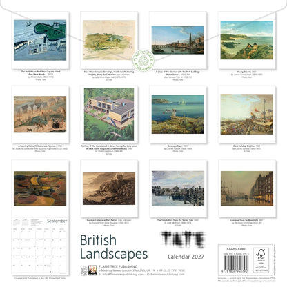 Tate: British Landscapes Wall Calendar 2027 (Art Calendar