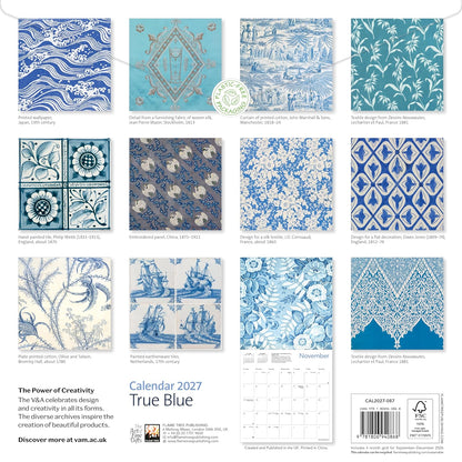 V&A: True Blue Wall Calendar 2027 (Art Calendar