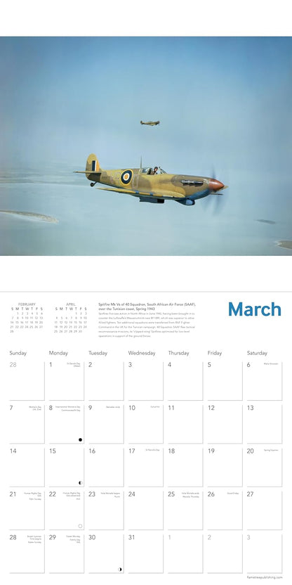 Imperial War Museums: Spitfires Wall Calendar 2027 (Art Calendar): Original Flame Tree Publishing-Kalender