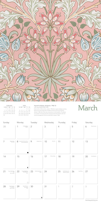 William Morris Gallery Wall Calendar 2027 (Art Calendar): Original Flame Tree Publishing-Kalender