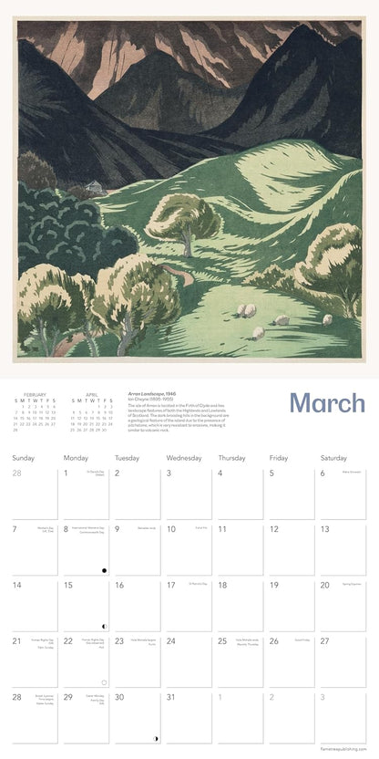 National Galleries Scotland: British Printmakers Wall Calendar 2027 (Art Calendar