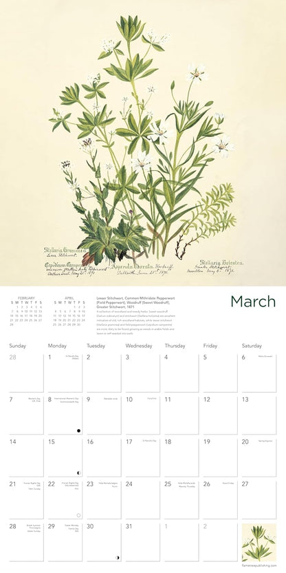 Royal Botanic Garden Edinburgh Wall Calendar 2027 (Art Calendar): Original Flame Tree Publishing-Kalender