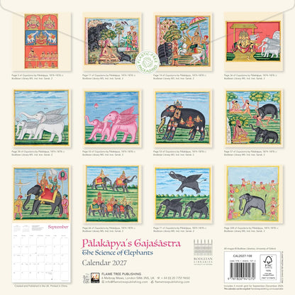 Bodleian Libraries: Pālakāpya's Gajaśāstra (The Science of Elephants) Wall Calendar 2027 (Art Calendar