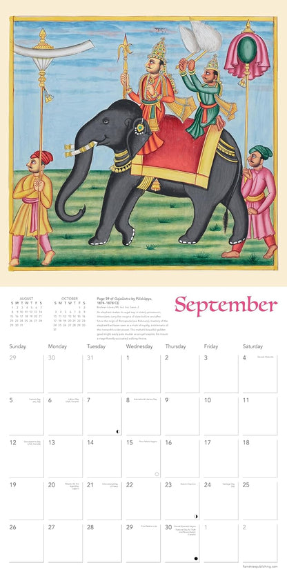 Bodleian Libraries: Pālakāpya's Gajaśāstra (The Science of Elephants) Wall Calendar 2027 (Art Calendar