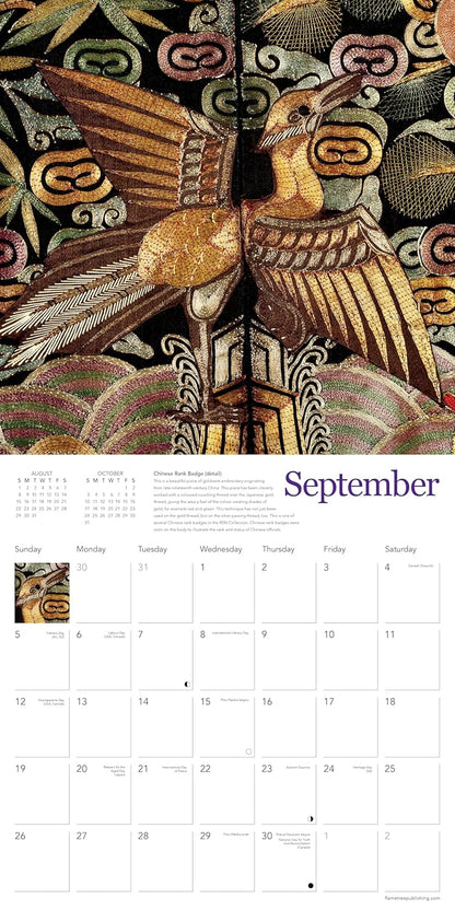Royal School of Needlework Wall Calendar 2027 (Art Calendar