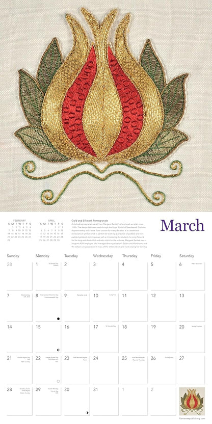 Royal School of Needlework Wall Calendar 2027 (Art Calendar