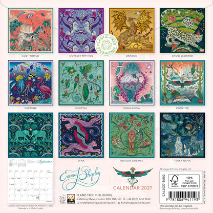 Emma J Shipley Mini Wall calendar 2027 (Art Calendar