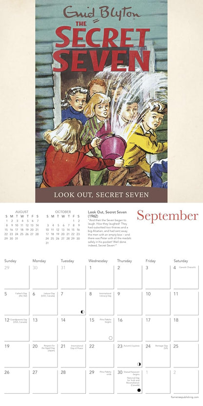 Enid Blyton: The Secret Seven Mini Wall calendar 2027 (Art Calendar