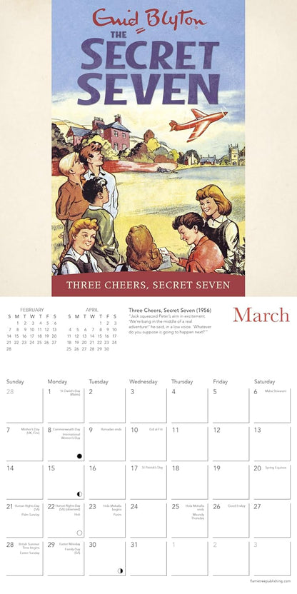 Enid Blyton: The Secret Seven Mini Wall calendar 2027 (Art Calendar