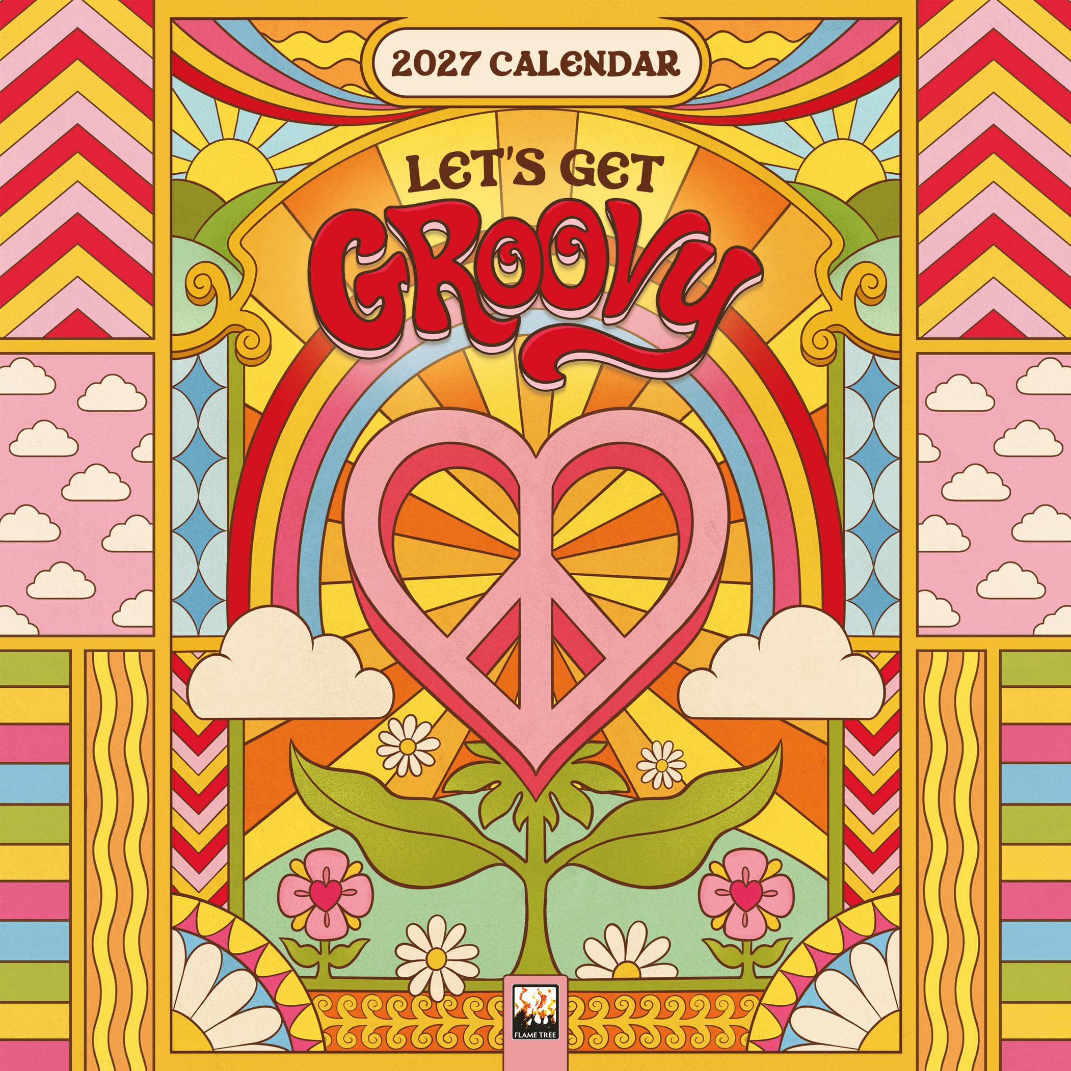 Dreamadelic: Let's Get Groovy Mini Wall calendar 2027 (Art Calendar