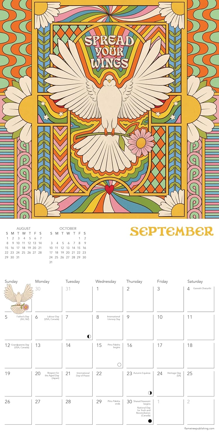 Dreamadelic: Let's Get Groovy Mini Wall calendar 2027 (Art Calendar