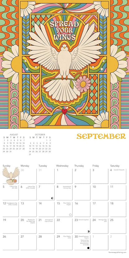 Dreamadelic: Let's Get Groovy Mini Wall calendar 2027 (Art Calendar