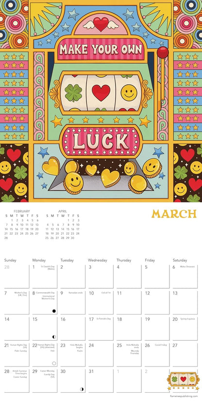 Dreamadelic: Let's Get Groovy Mini Wall calendar 2027 (Art Calendar