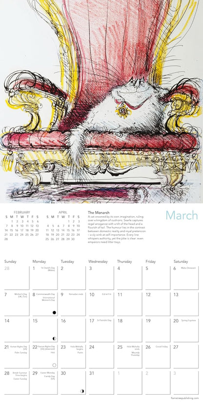 Ronald Searle's Cats Mini Wall calendar 2027 (Art Calendar
