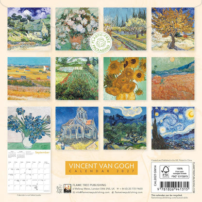 Vincent van Gogh Mini Wall Calendar 2027 (Art Calendar