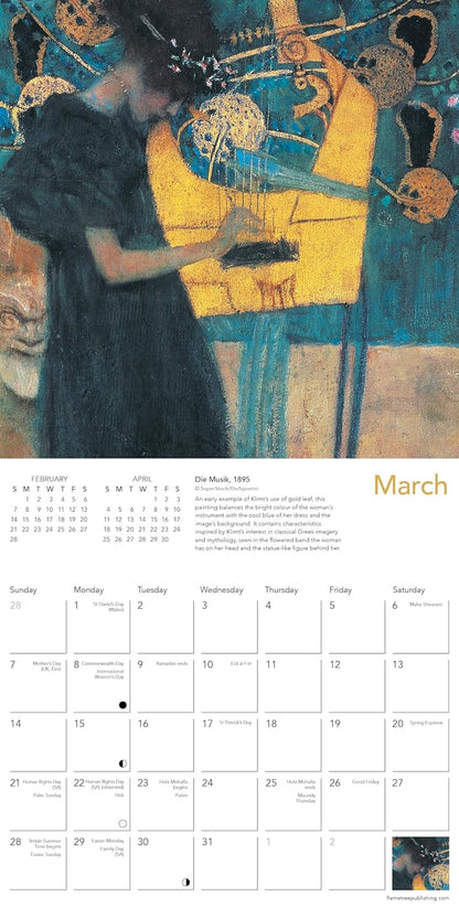 Gustav Klimt Mini Wall Calendar 2027 (Art Calendar