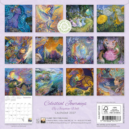Celestial Journeys by Josephine Wall Mini Wall Calendar 2027 (Art Calendar